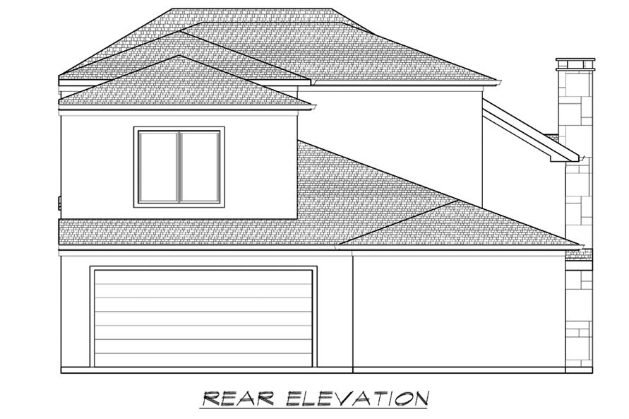 Home Plan Rear Elevation of this 2-Bedroom,4681 Sq Ft Plan -195-1194