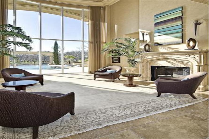 Living Room of this 5-Bedroom,7587 Sq Ft Plan -7587