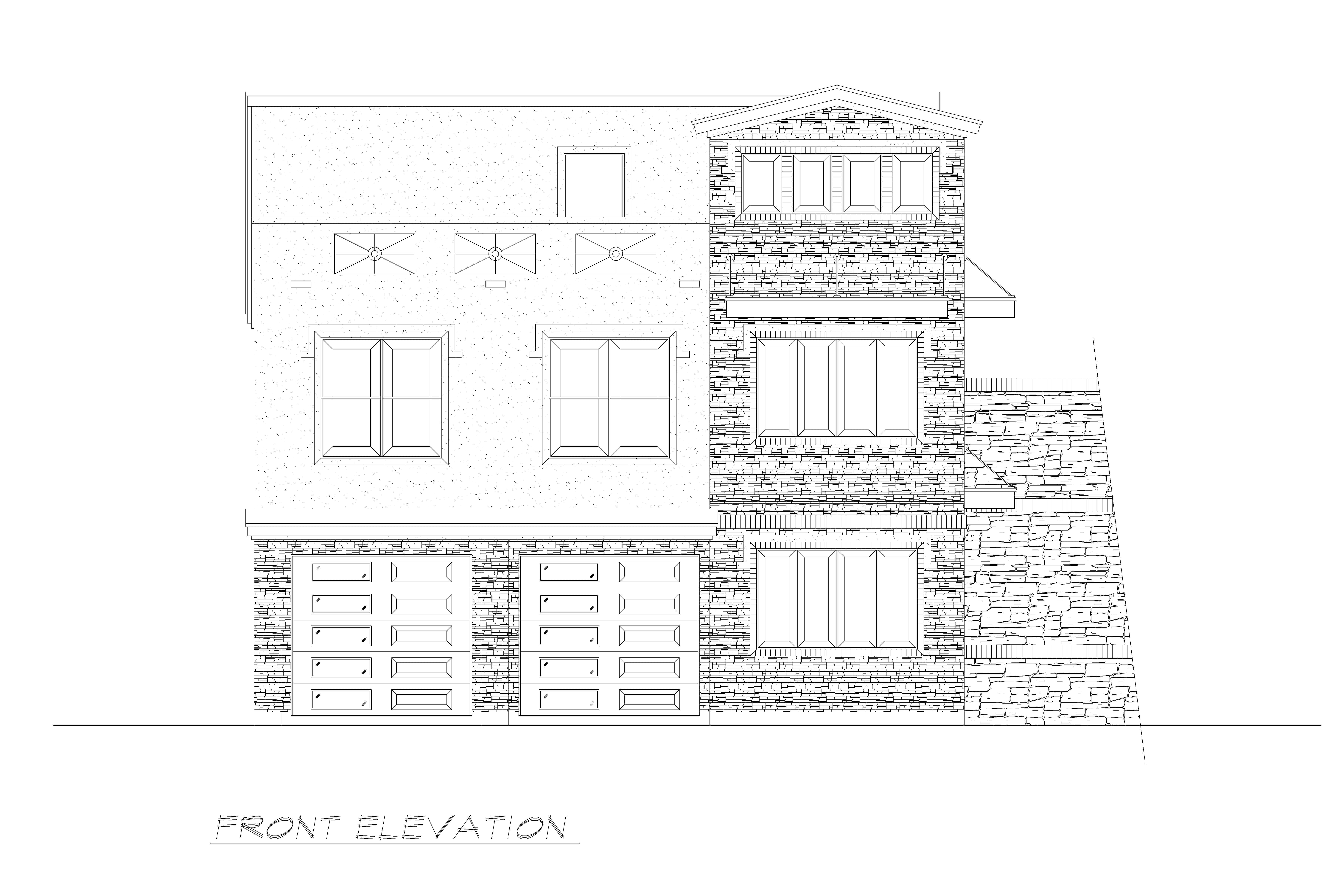 Home Plan Front Elevation of this 3-Bedroom,2537 Sq Ft Plan -195-1224