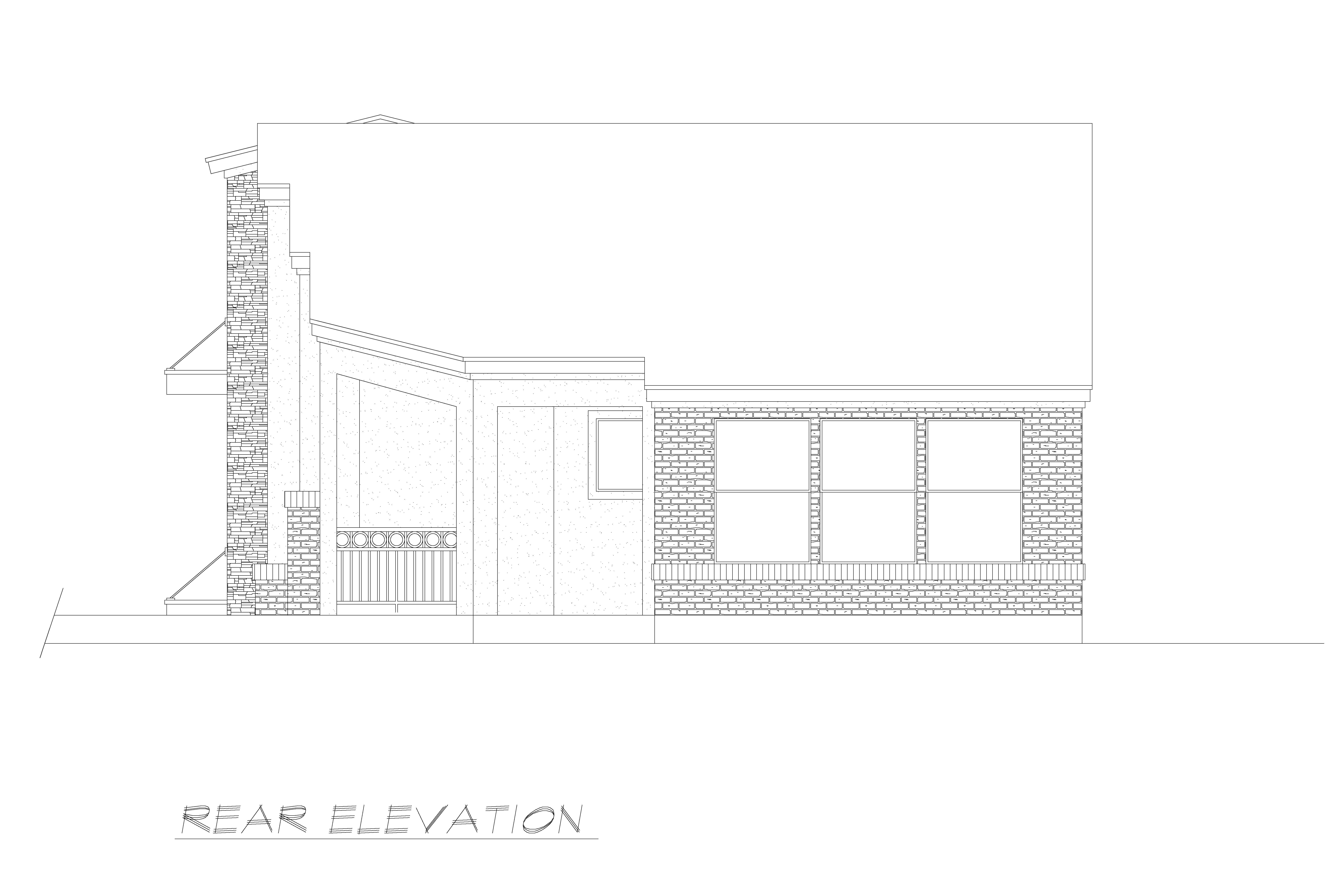 Home Plan Rear Elevation of this 3-Bedroom,2537 Sq Ft Plan -195-1224