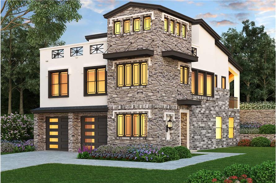 3-Bedroom, 2537 Sq Ft Contemporary Home - Plan #195-1224 - Main Exterior
