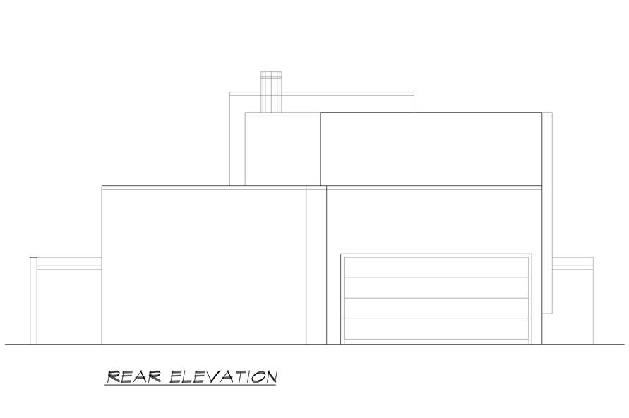 Home Plan Rear Elevation of this 3-Bedroom,4095 Sq Ft Plan -195-1228