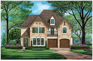 3-Bedroom, 3603 Sq Ft Luxury House - Plan #195-1230 - Front Exterior