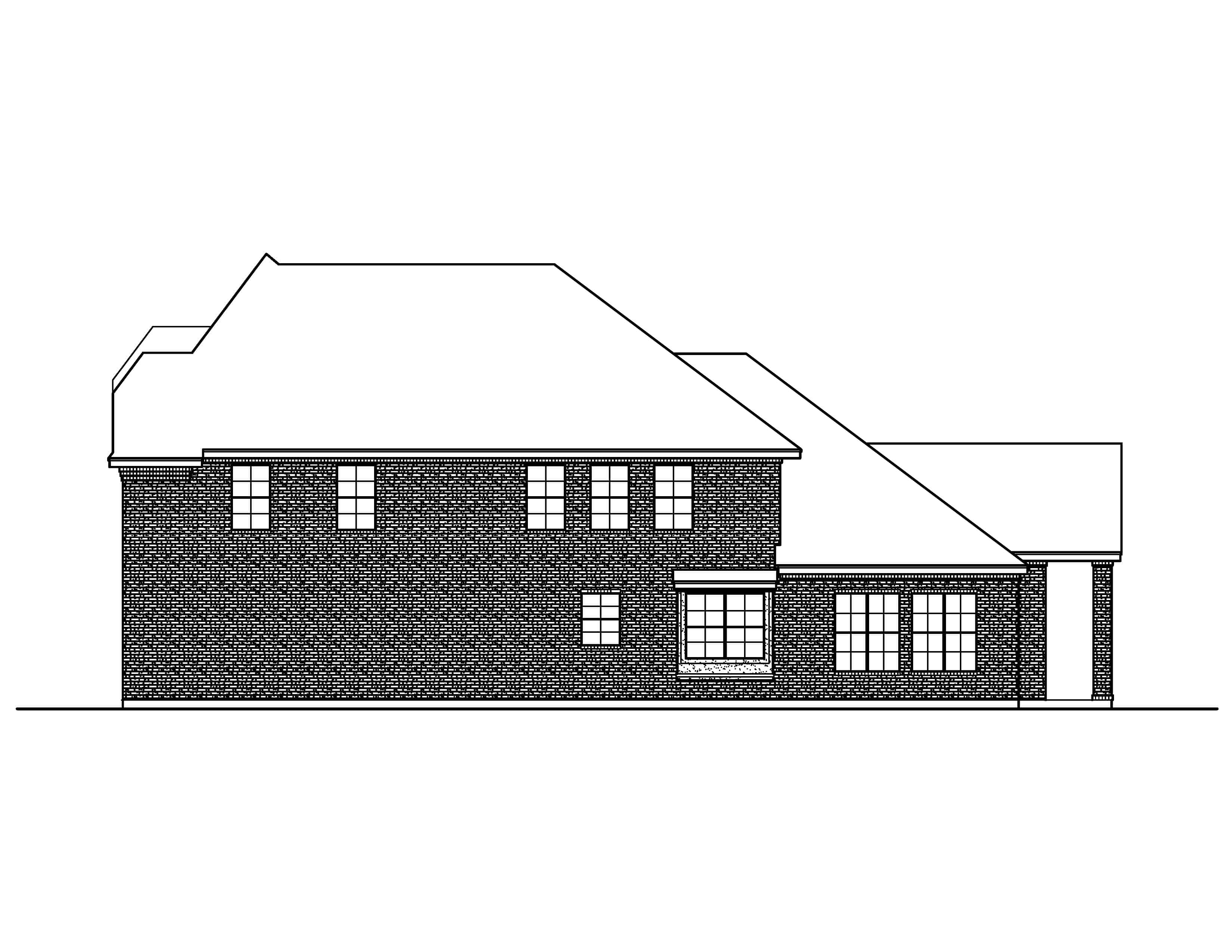 Home Plan Right Elevation of this 3-Bedroom,3603 Sq Ft Plan -195-1231