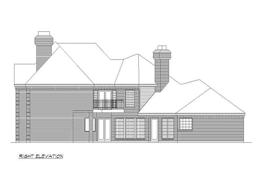 195-1235: Home Plan Right Elevation