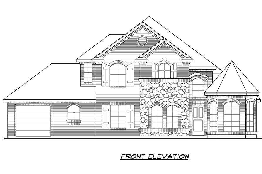 195-1238: Home Plan Front Elevation