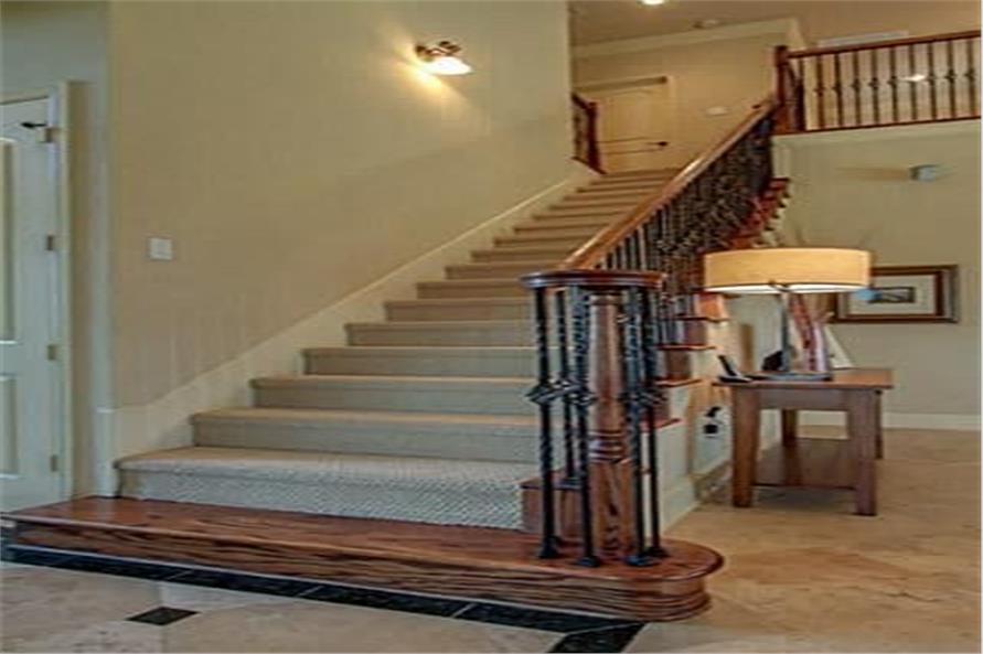 195-1238: Home Interior Photograph-Entry Hall: Staircase