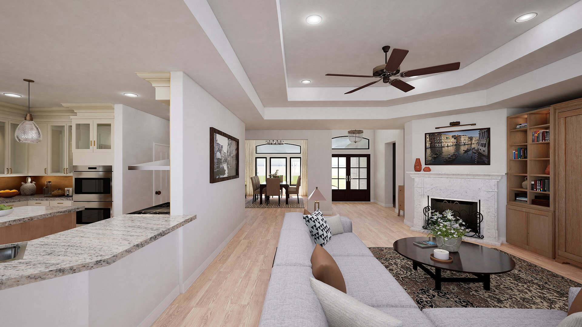 Living Room of this 4-Bedroom,3894 Sq Ft Plan -195-1239