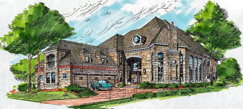 Front View of this 3-Bedroom, 5498 Sq Ft Plan - 195-1261