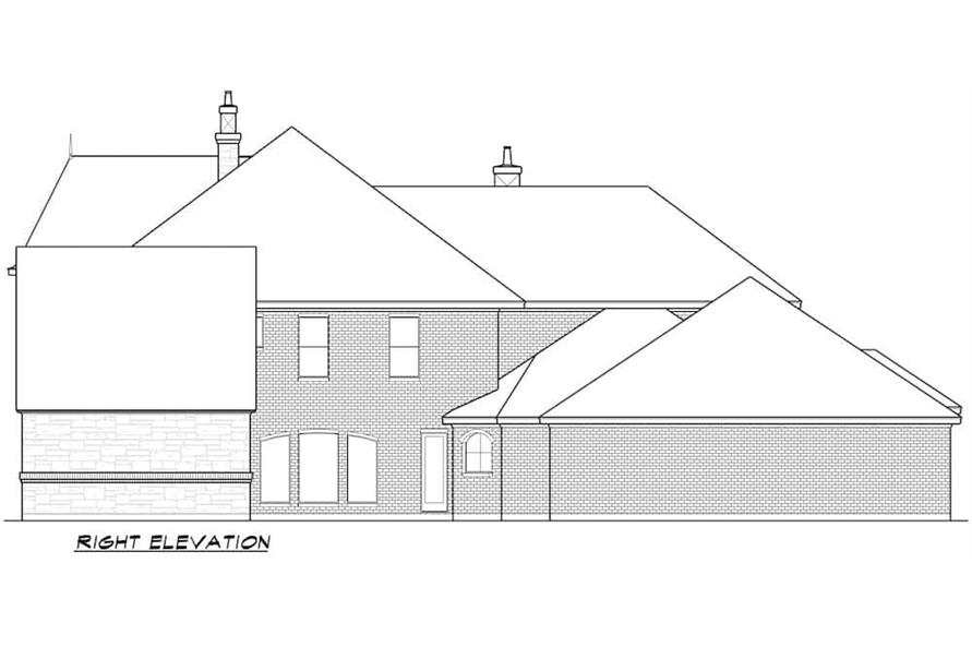 195-1267: Home Plan Right Elevation