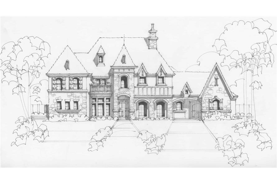 Front View of this 6-Bedroom,6974 Sq Ft Plan -195-1267