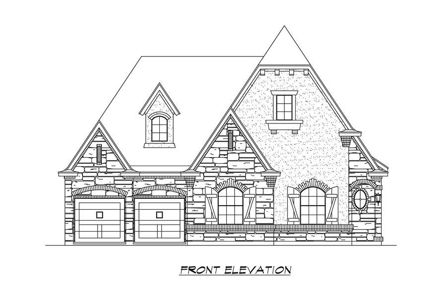 Home Plan Front Elevation of this 3-Bedroom,3090 Sq Ft Plan -195-1274