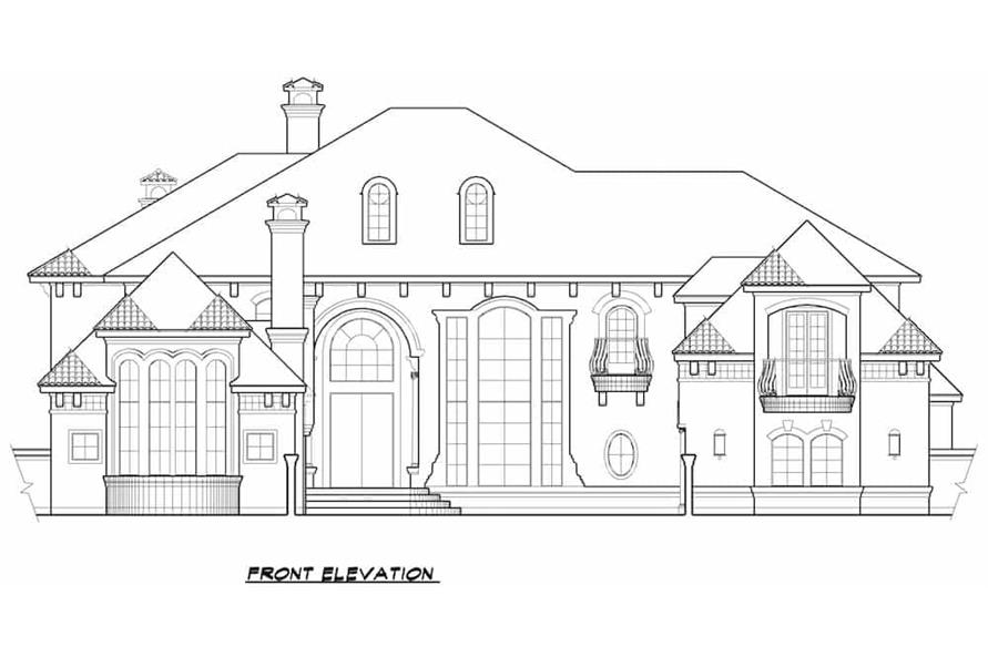 195-1279: Home Plan Front Elevation