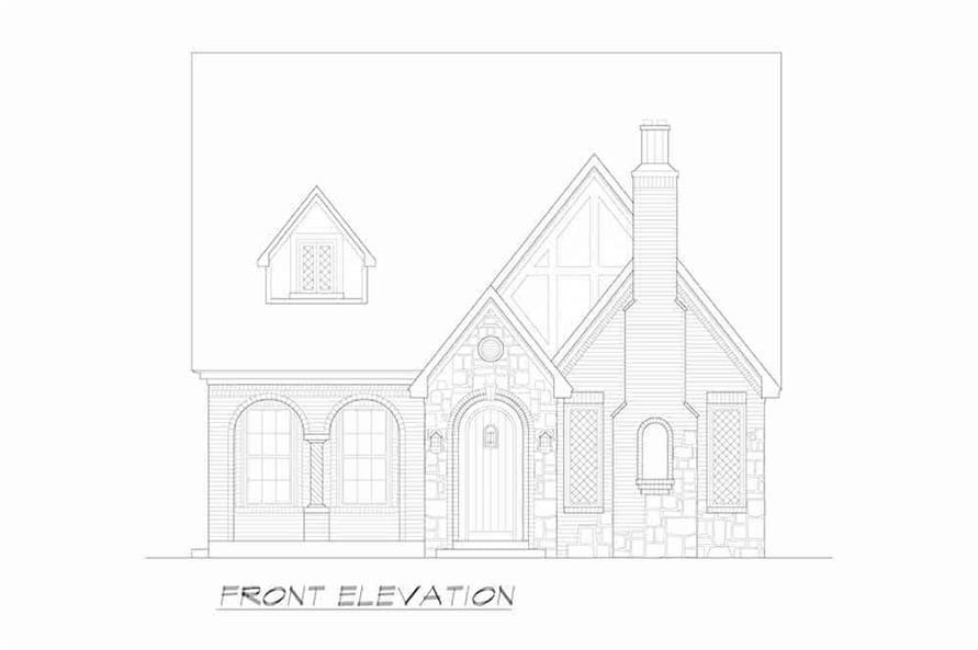 195-1280: Home Plan Front Elevation