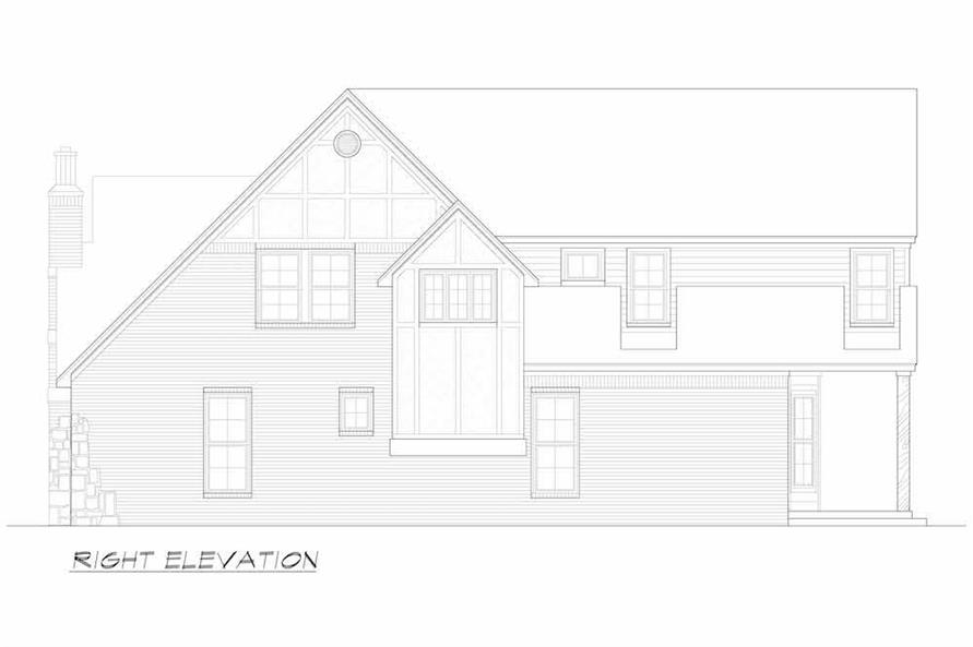 Home Plan Right Elevation of this 3-Bedroom,2827 Sq Ft Plan -195-1280