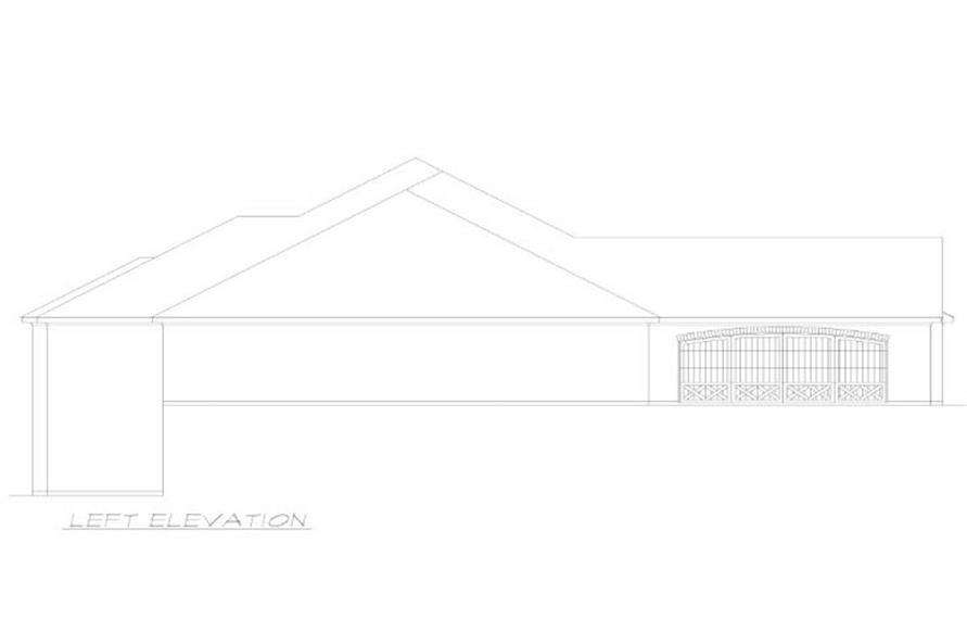 Home Plan Left Elevation of this 4-Bedroom,4314 Sq Ft Plan -195-1283