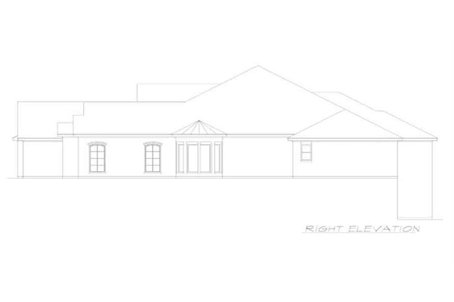 Home Plan Right Elevation of this 4-Bedroom,4314 Sq Ft Plan -195-1283