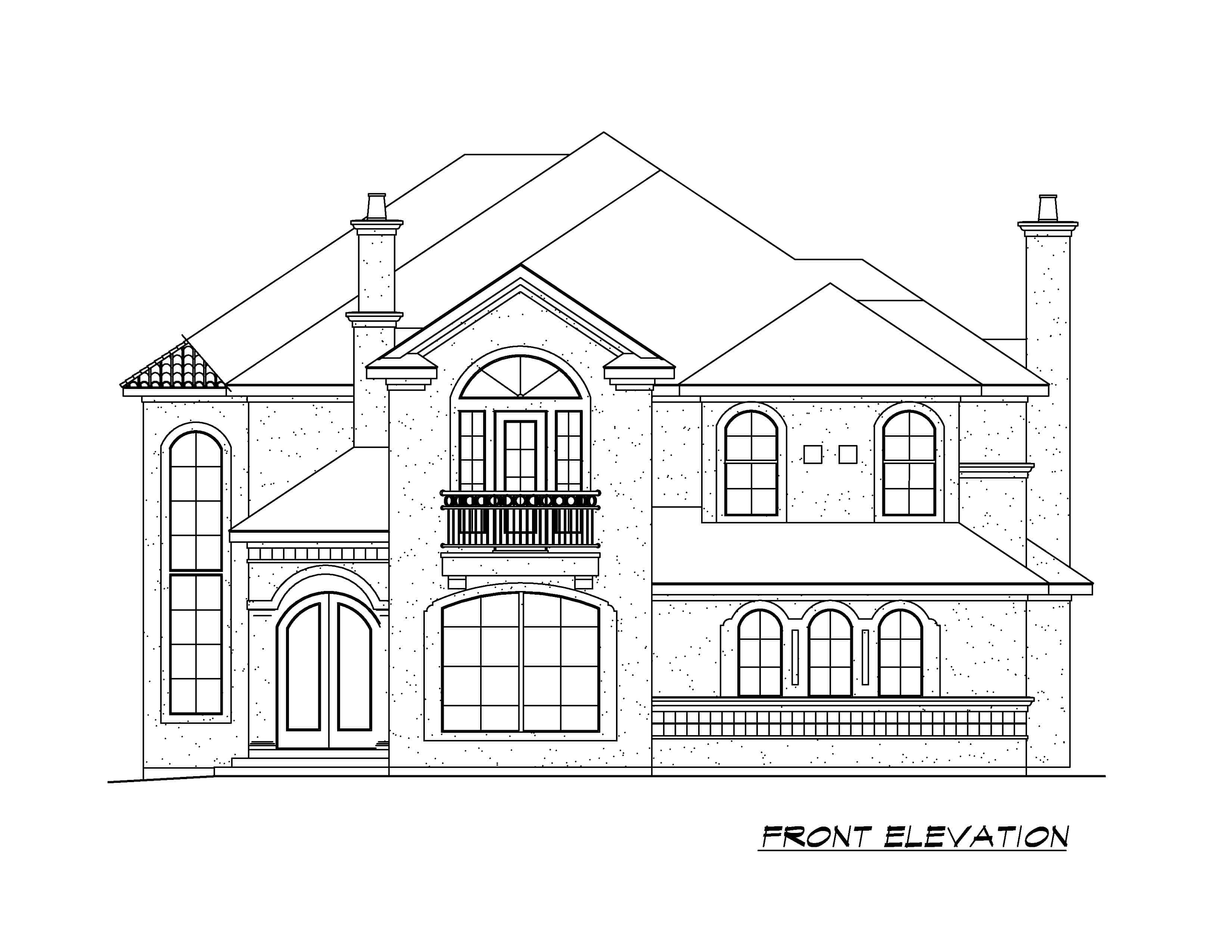 Home Plan Front Elevation of this 3-Bedroom,4285 Sq Ft Plan -195-1286
