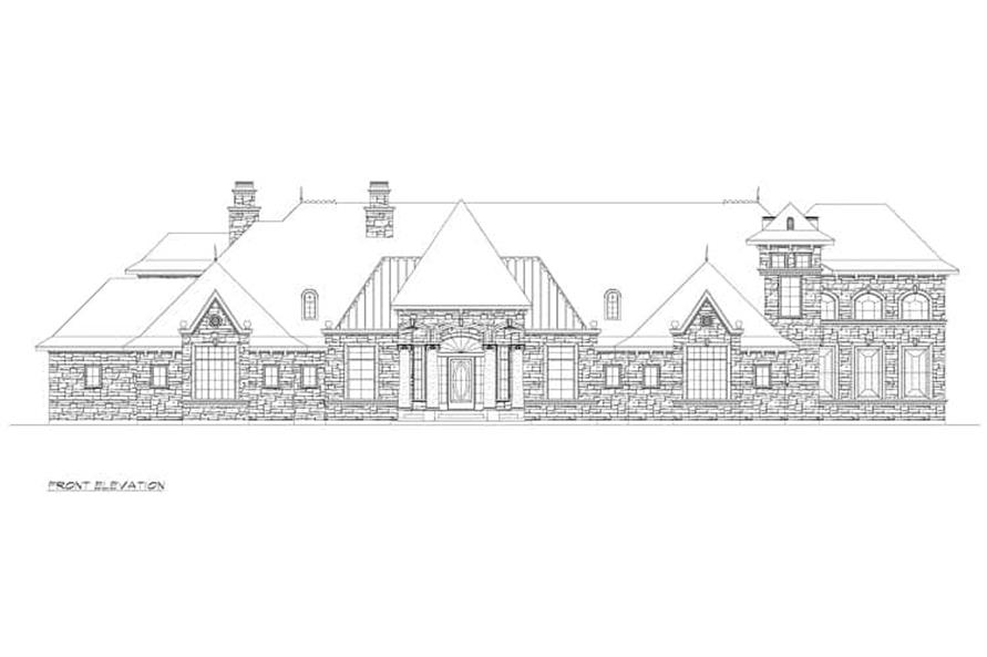 195-1301: Home Plan Front Elevation