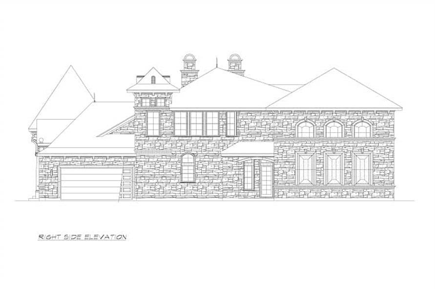 195-1301: Home Plan Right Elevation