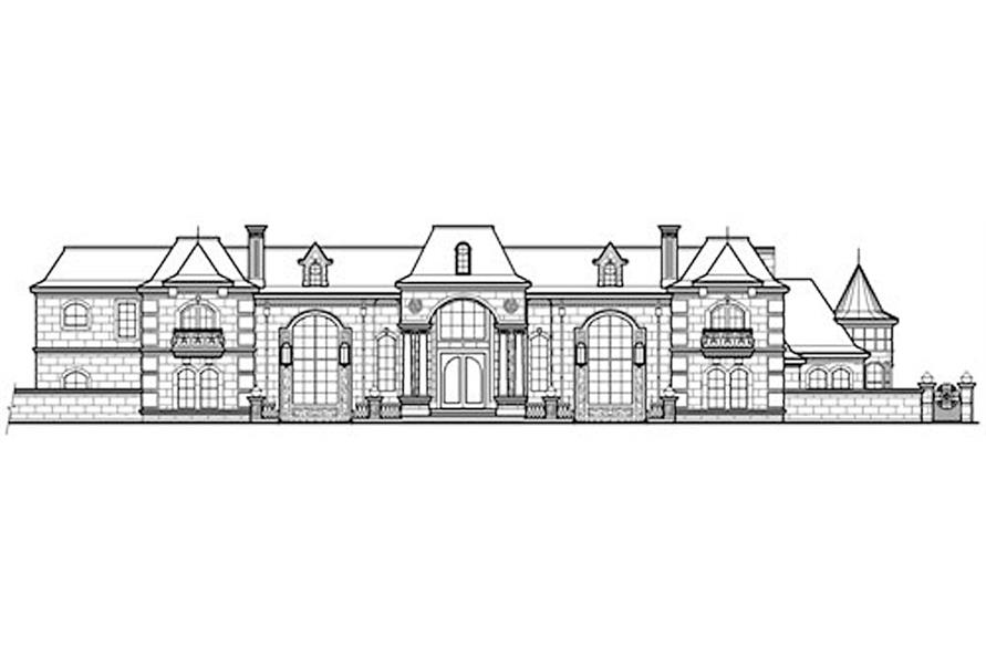 195-1307: Home Plan Front Elevation