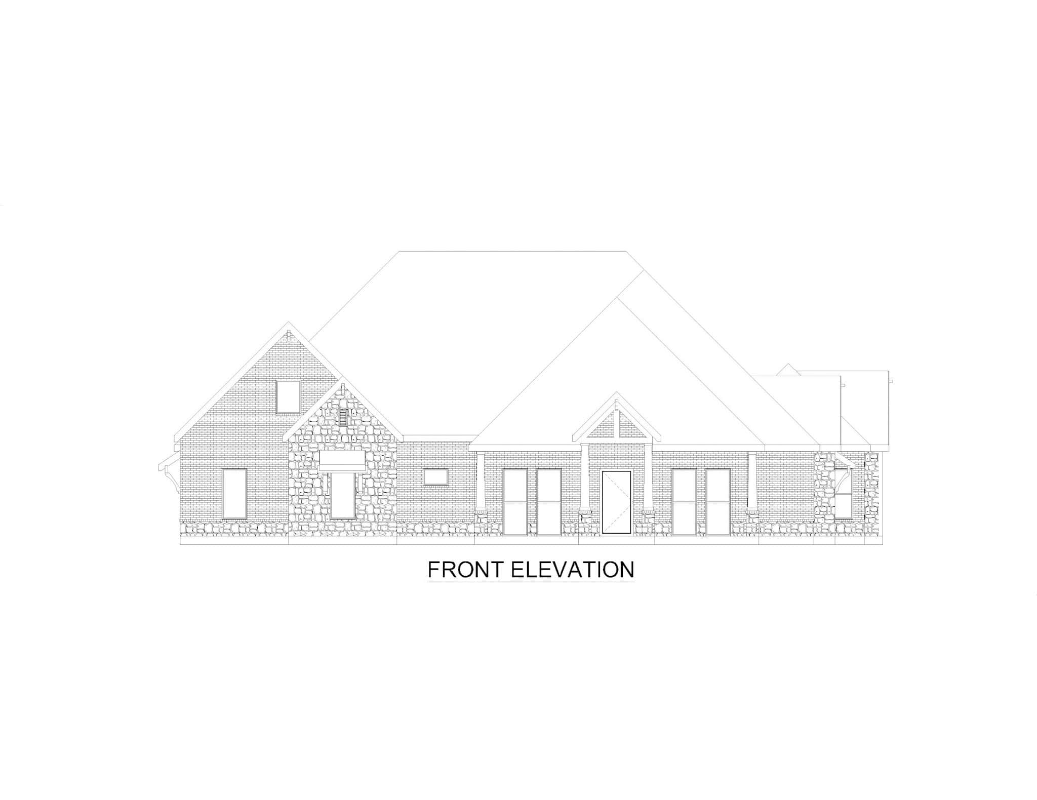 Home Plan Front Elevation of this 4-Bedroom,4166 Sq Ft Plan -195-1309