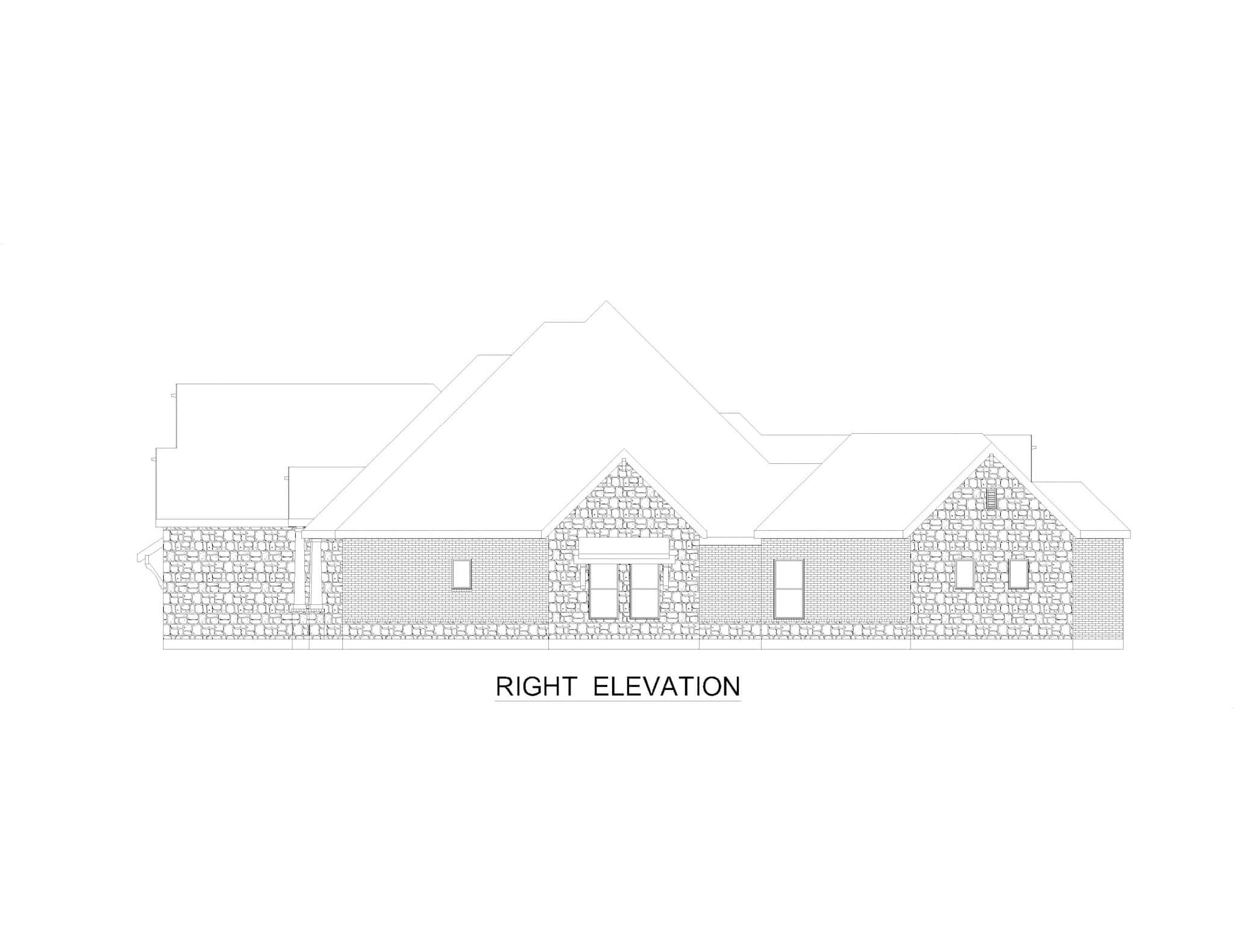 Home Plan Right Elevation of this 4-Bedroom,4166 Sq Ft Plan -195-1309