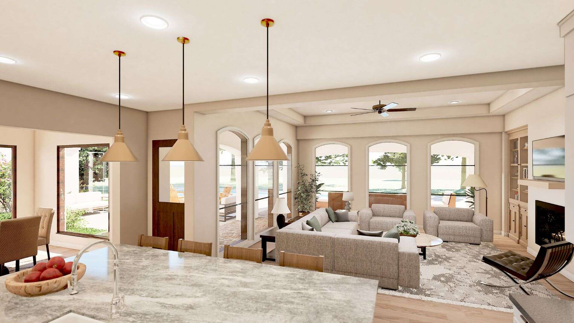 Great Room of this 4-Bedroom,4416 Sq Ft Plan -195-1313