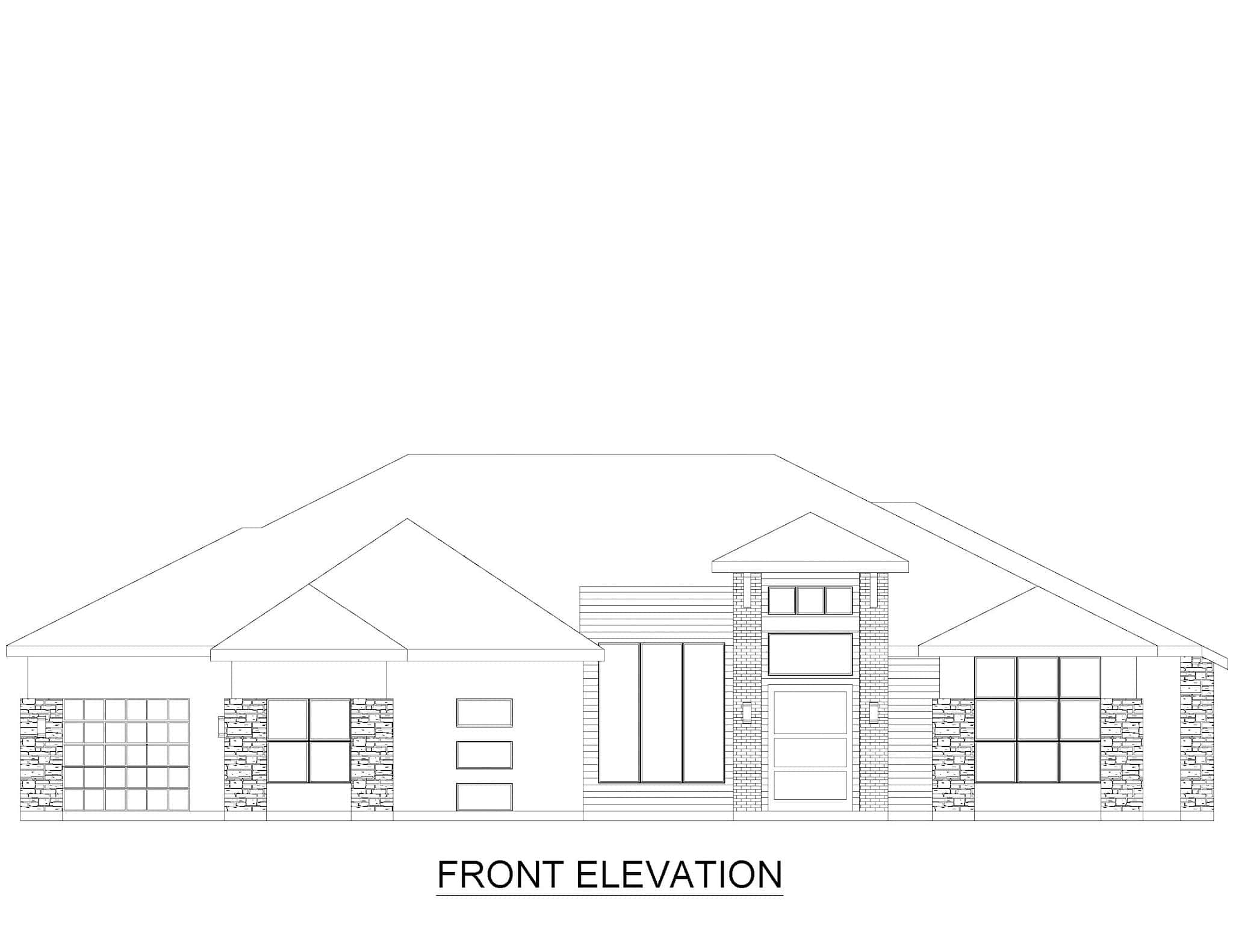 Home Plan Front Elevation of this 2-Bedroom,3554 Sq Ft Plan -195-1338