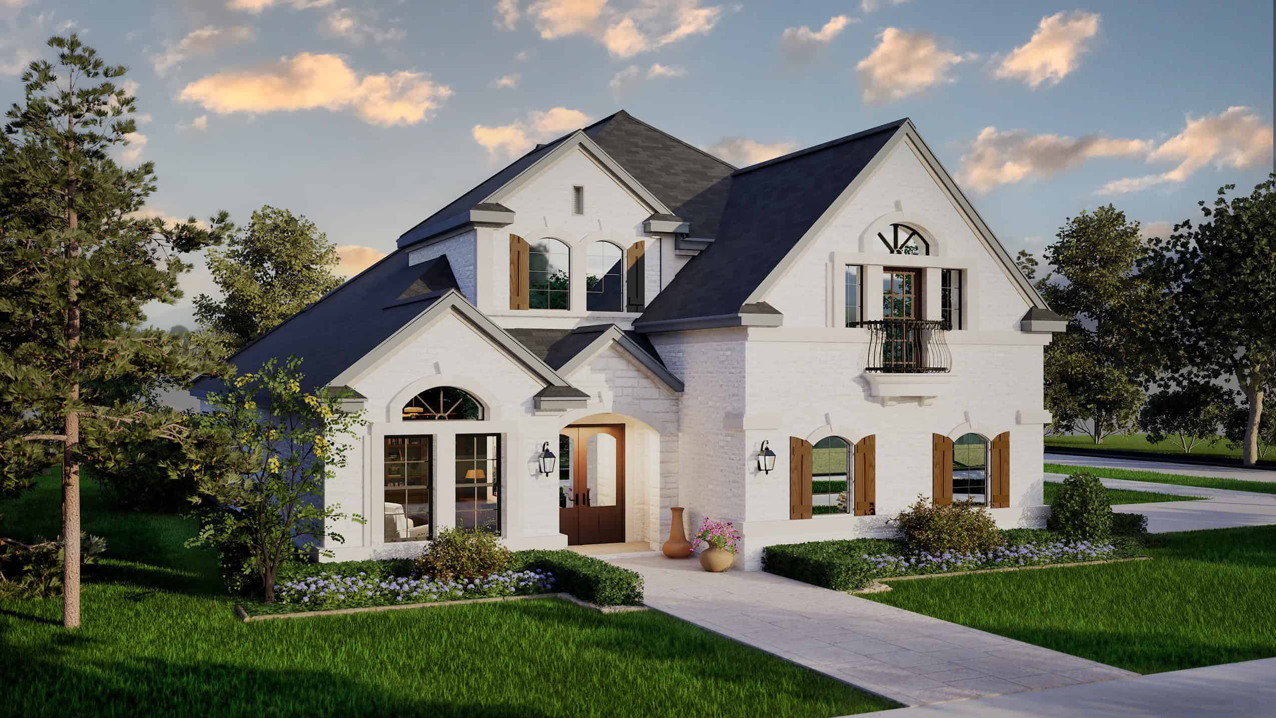 Left Side View of this 4-Bedroom,3459 Sq Ft Plan -195-1342