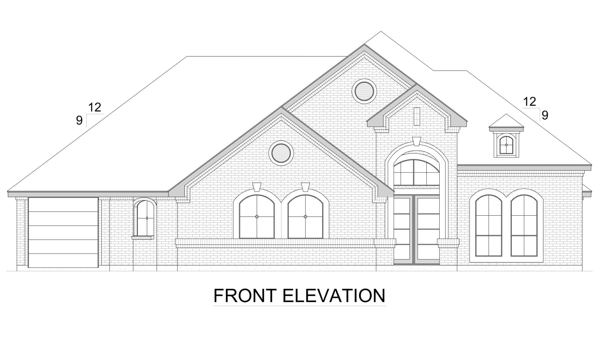 Home Plan Front Elevation of this 3-Bedroom,2706 Sq Ft Plan -195-1344