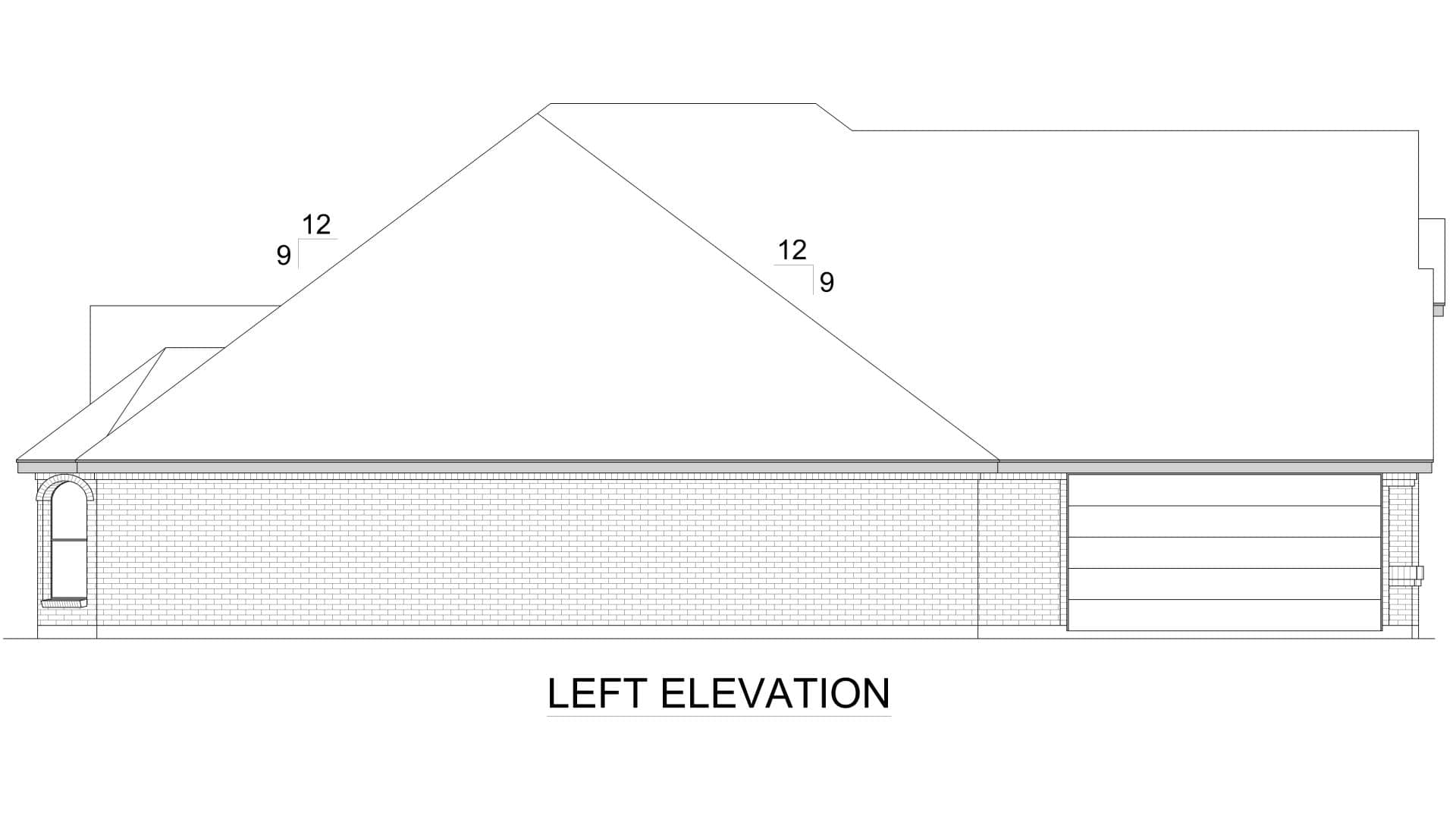 Home Plan Left Elevation of this 3-Bedroom,2706 Sq Ft Plan -195-1344