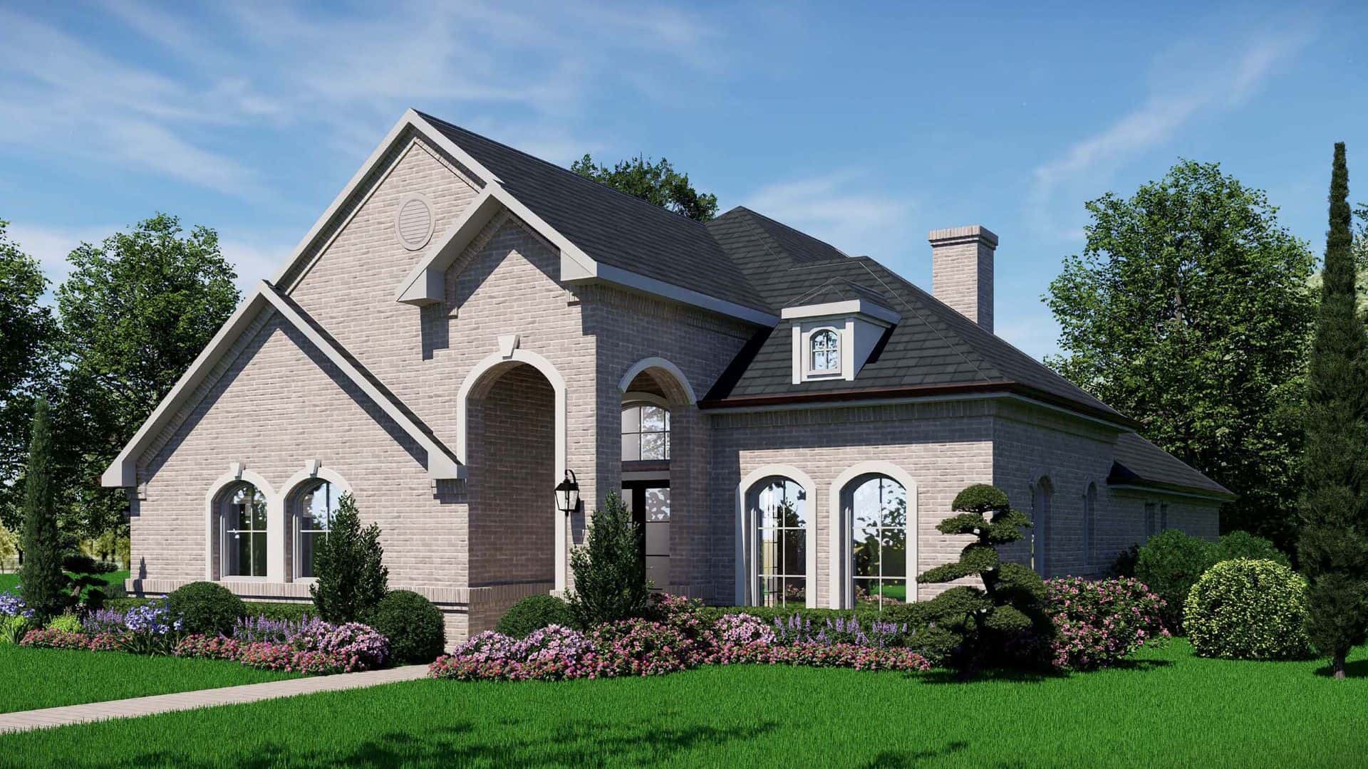 Front View of this 3-Bedroom,2706 Sq Ft Plan -195-1344