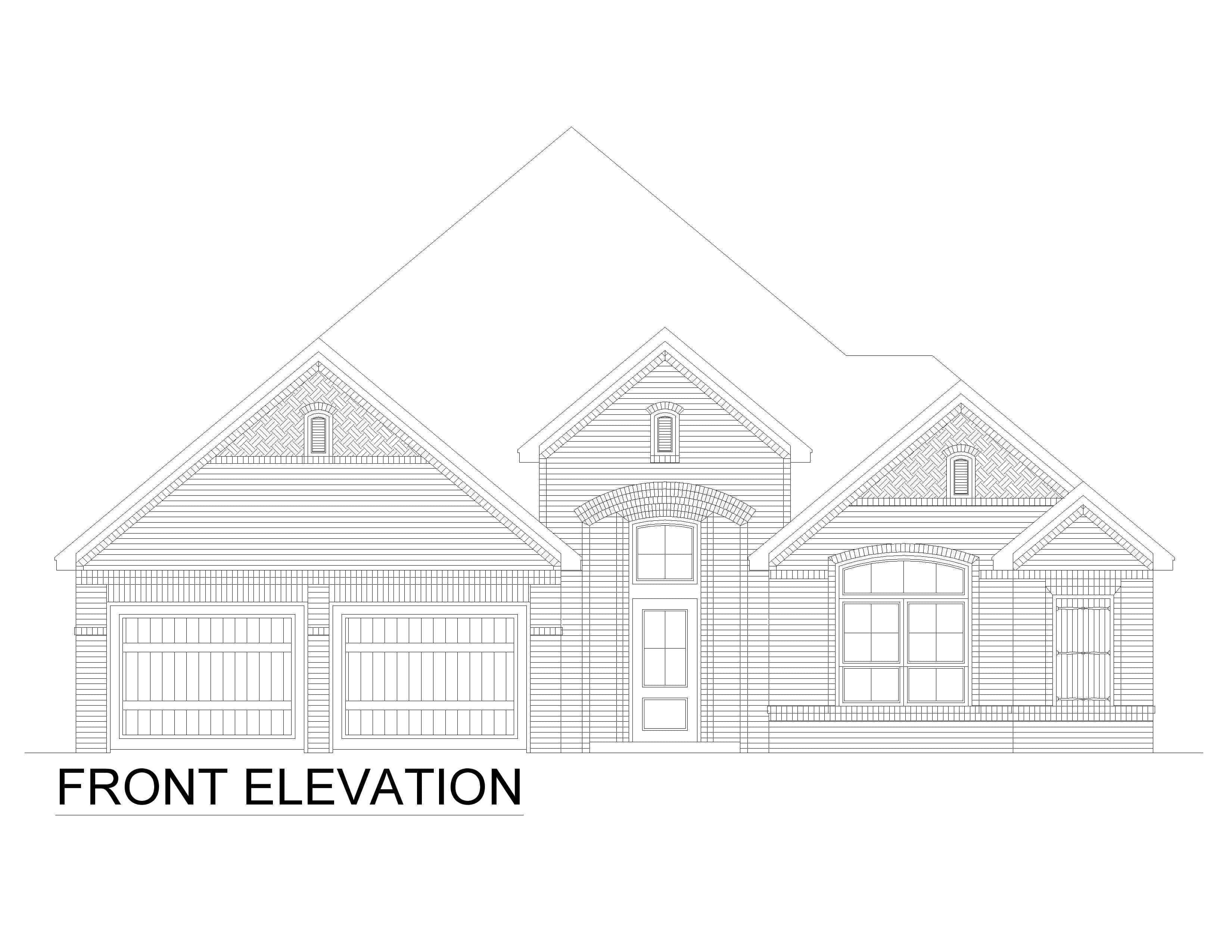Home Plan Front Elevation of this 3-Bedroom,2918 Sq Ft Plan -195-1346