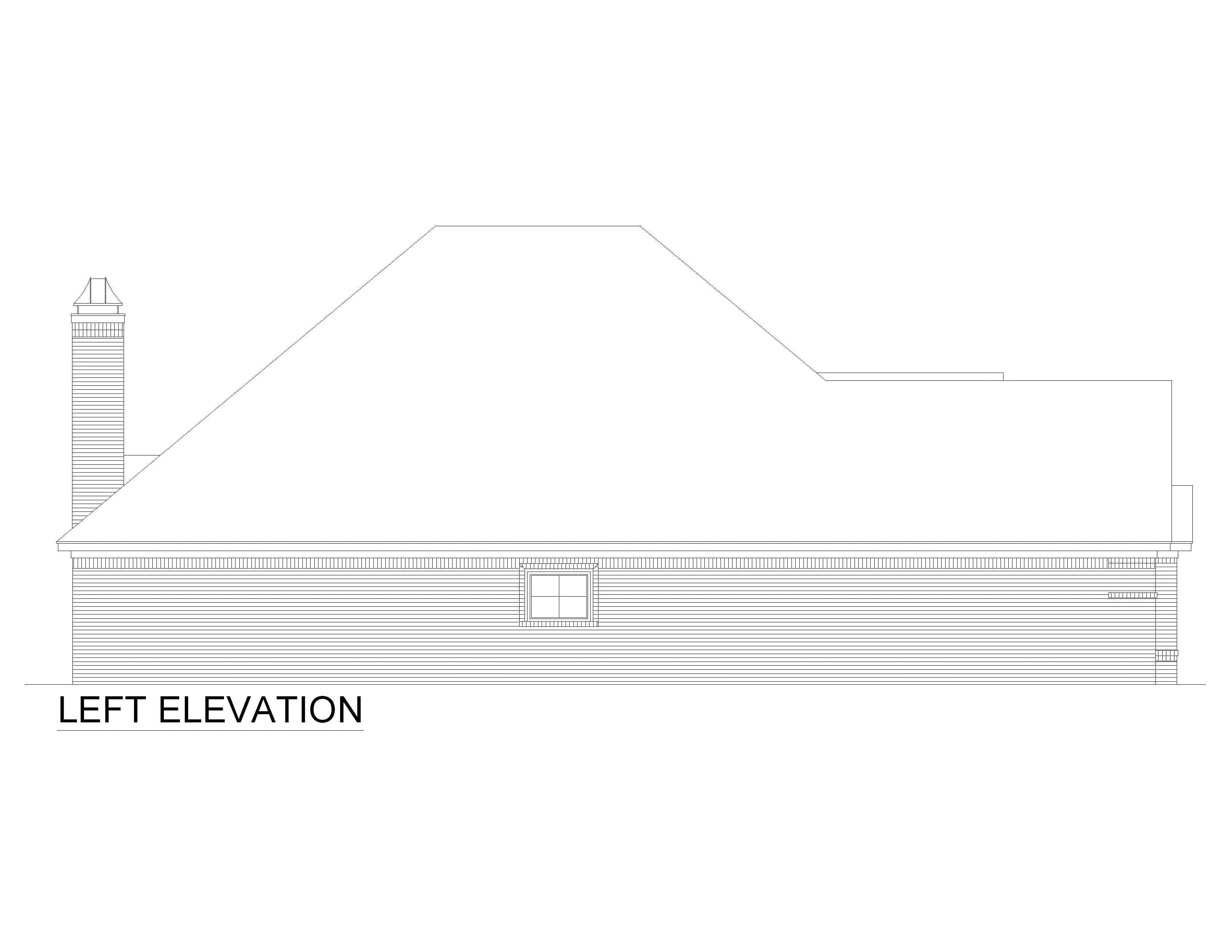 Home Plan Left Elevation of this 3-Bedroom,2918 Sq Ft Plan -195-1346