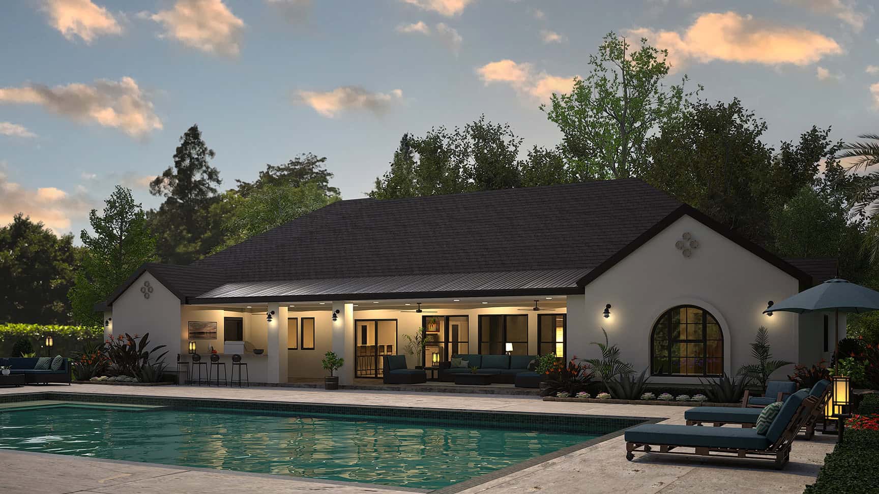 Patio of this 4-Bedroom,4215 Sq Ft Plan -195-1347