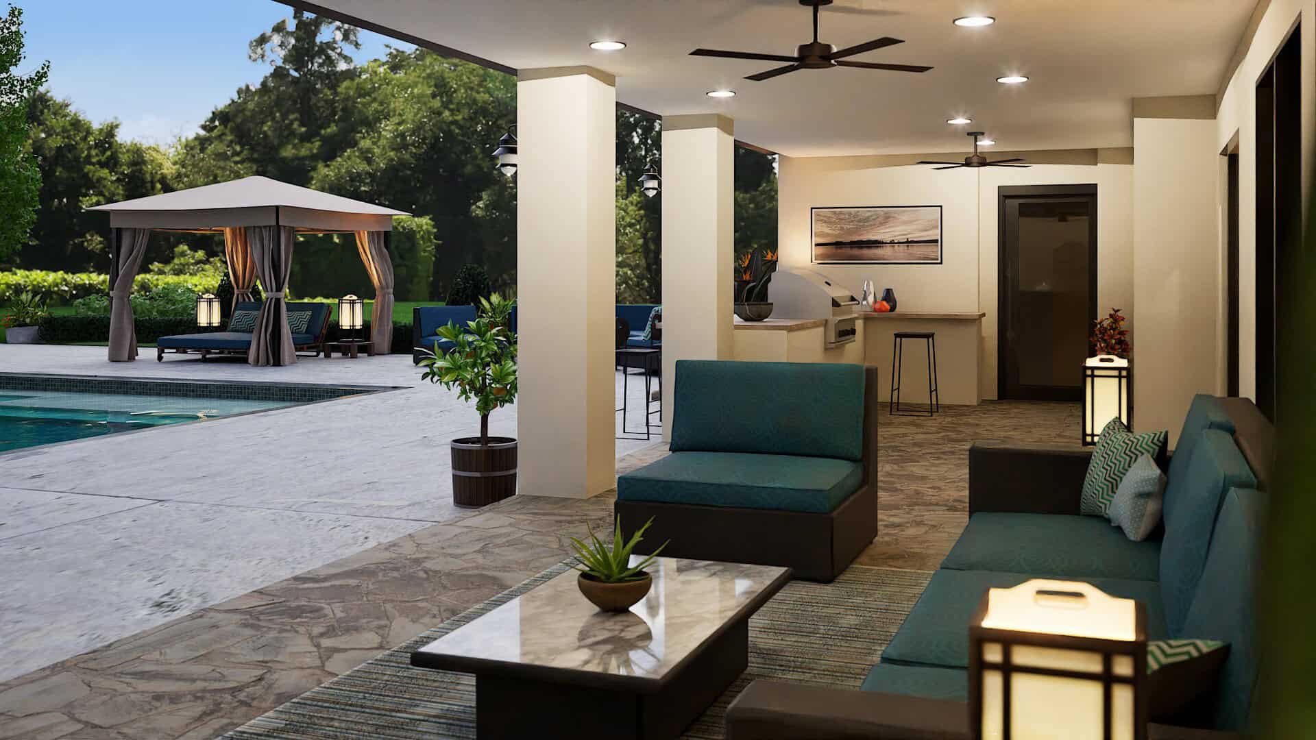 Patio of this 4-Bedroom,4215 Sq Ft Plan -195-1347