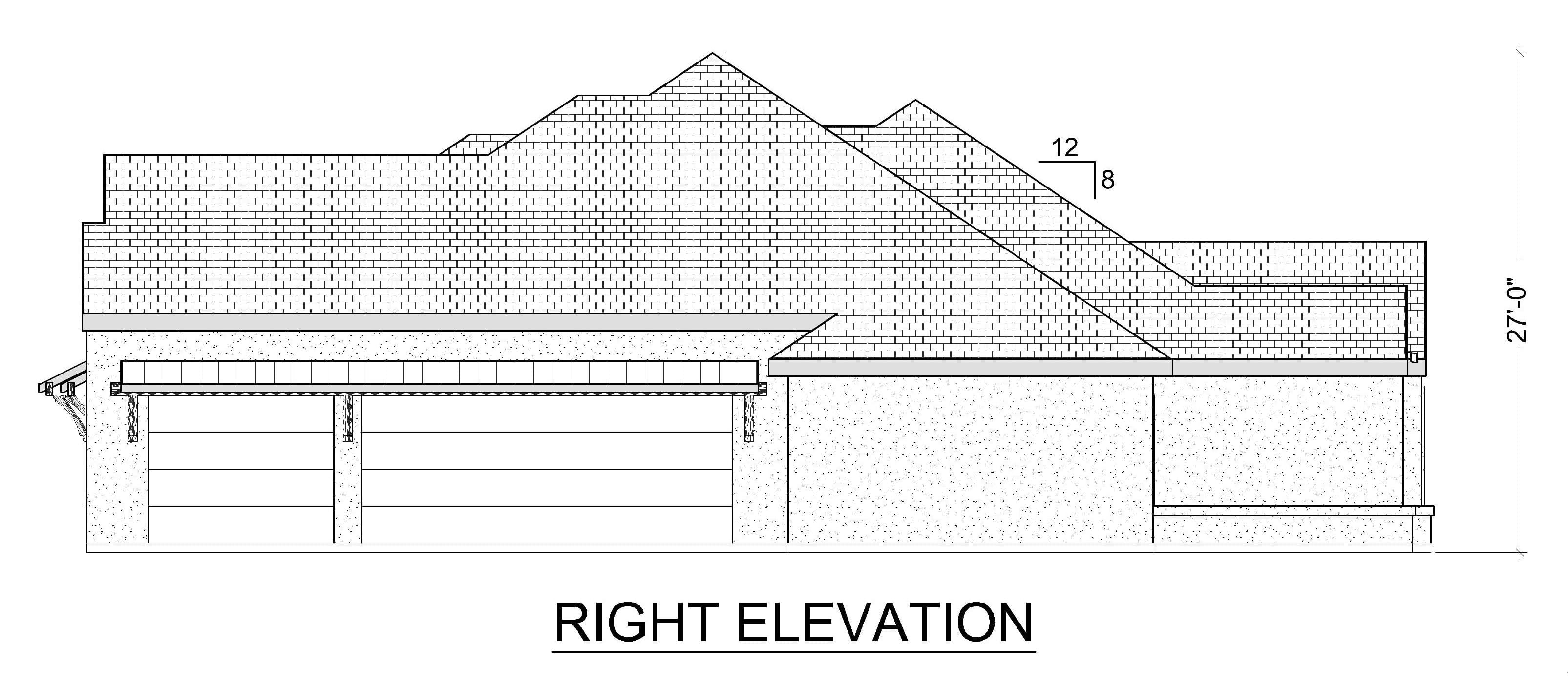 Home Plan Right Elevation of this 4-Bedroom,4215 Sq Ft Plan -195-1347