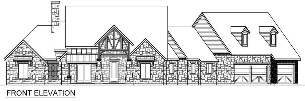 Home Plan Front Elevation of this 3-Bedroom,3797 Sq Ft Plan -195-1351