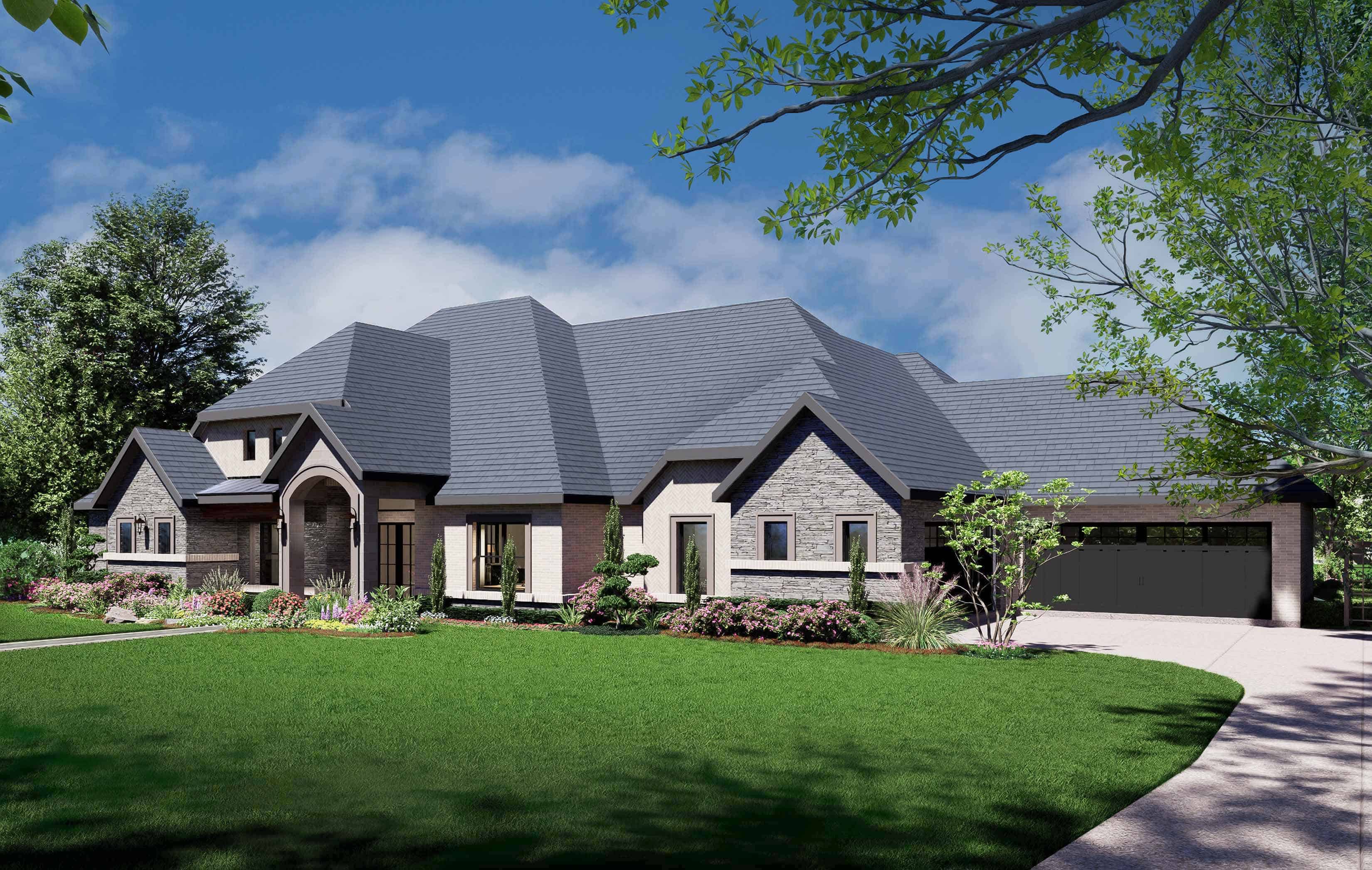Front View of this 4-Bedroom,4096 Sq Ft Plan -195-1352
