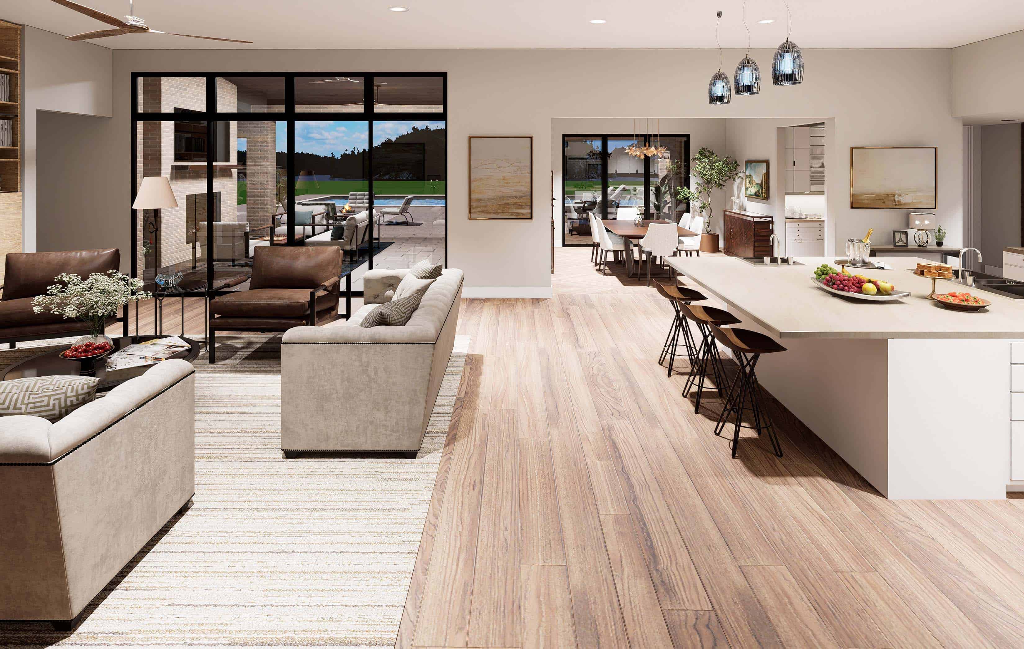 Great Room of this 4-Bedroom,4096 Sq Ft Plan -195-1352