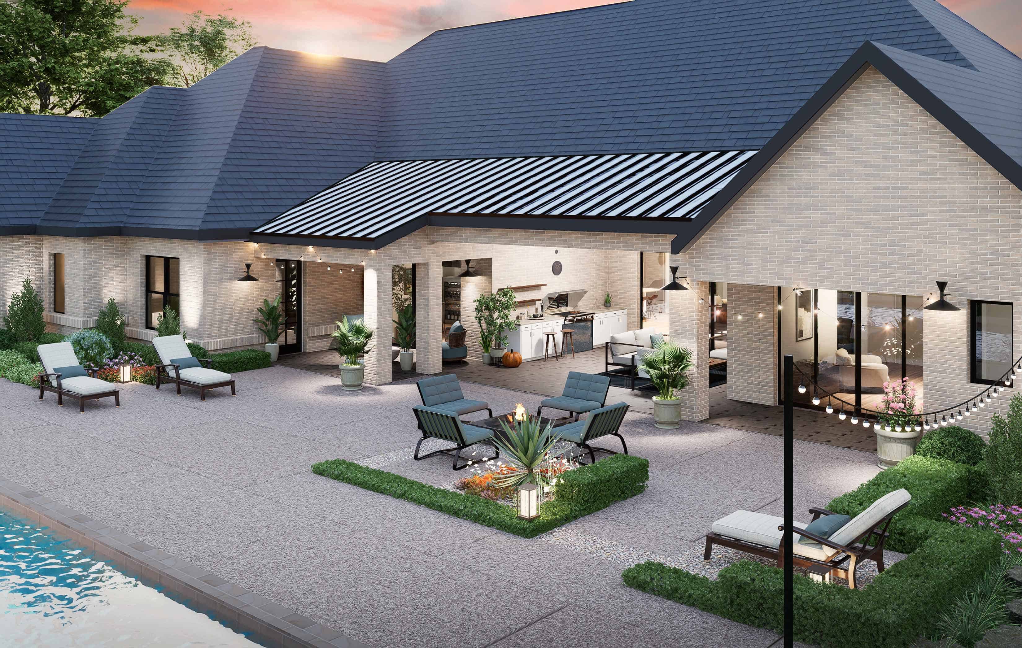 Rear View of this 4-Bedroom,4096 Sq Ft Plan -195-1352