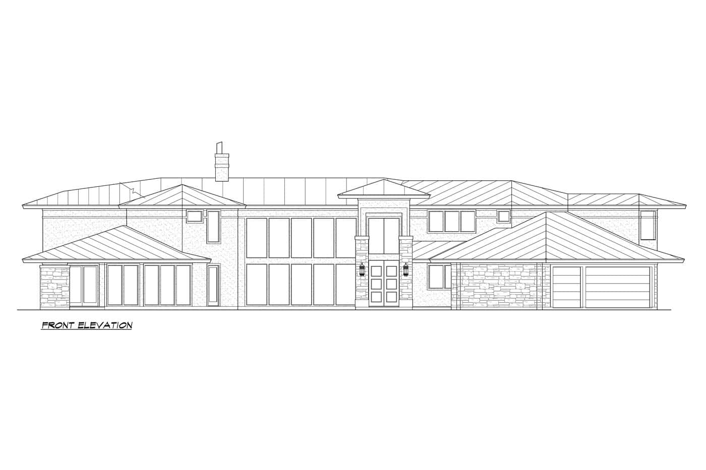 Home Plan Front Elevation of this 3-Bedroom,4532 Sq Ft Plan -195-1353