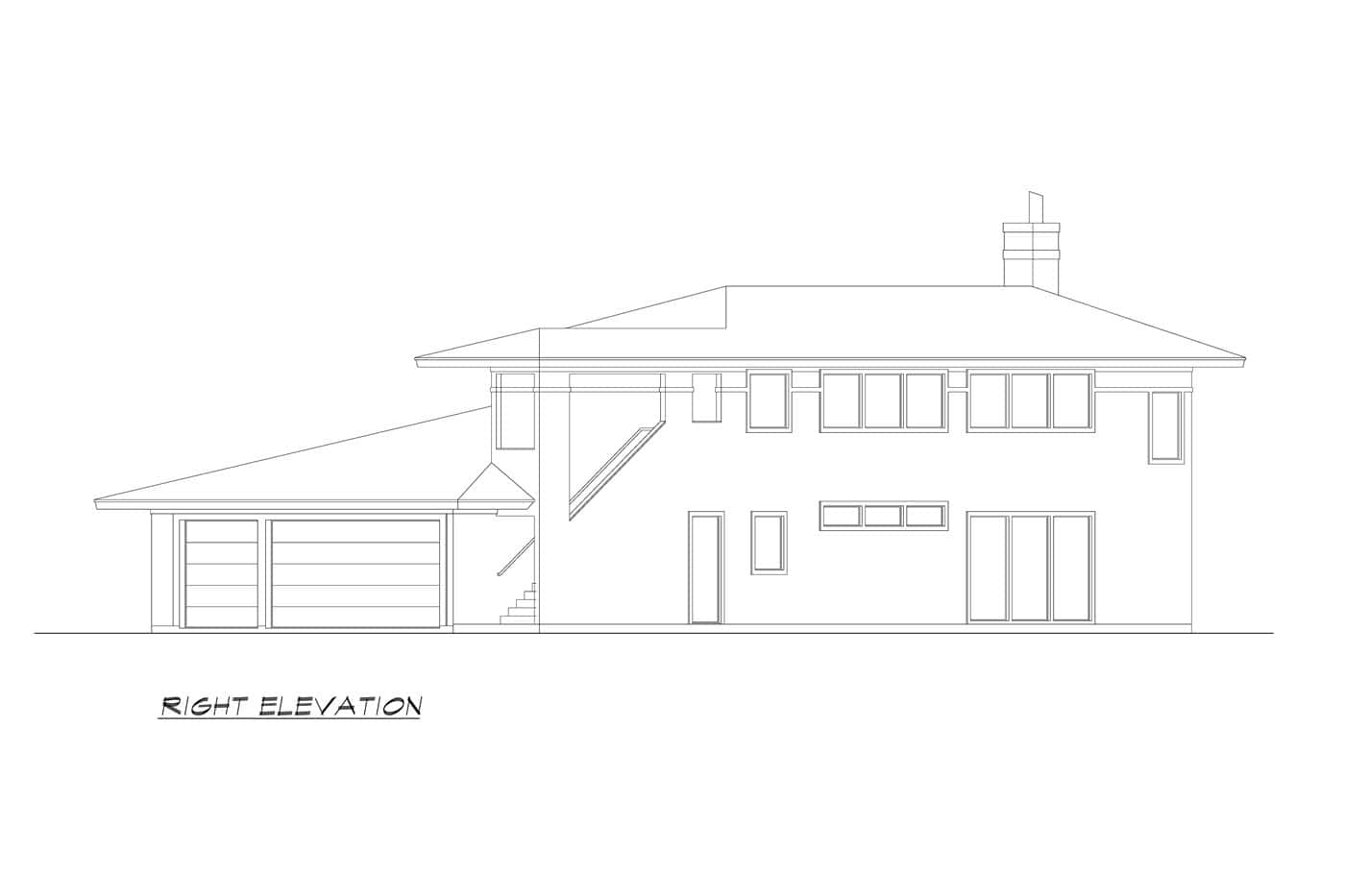 Home Plan Right Elevation of this 3-Bedroom,4532 Sq Ft Plan -195-1353