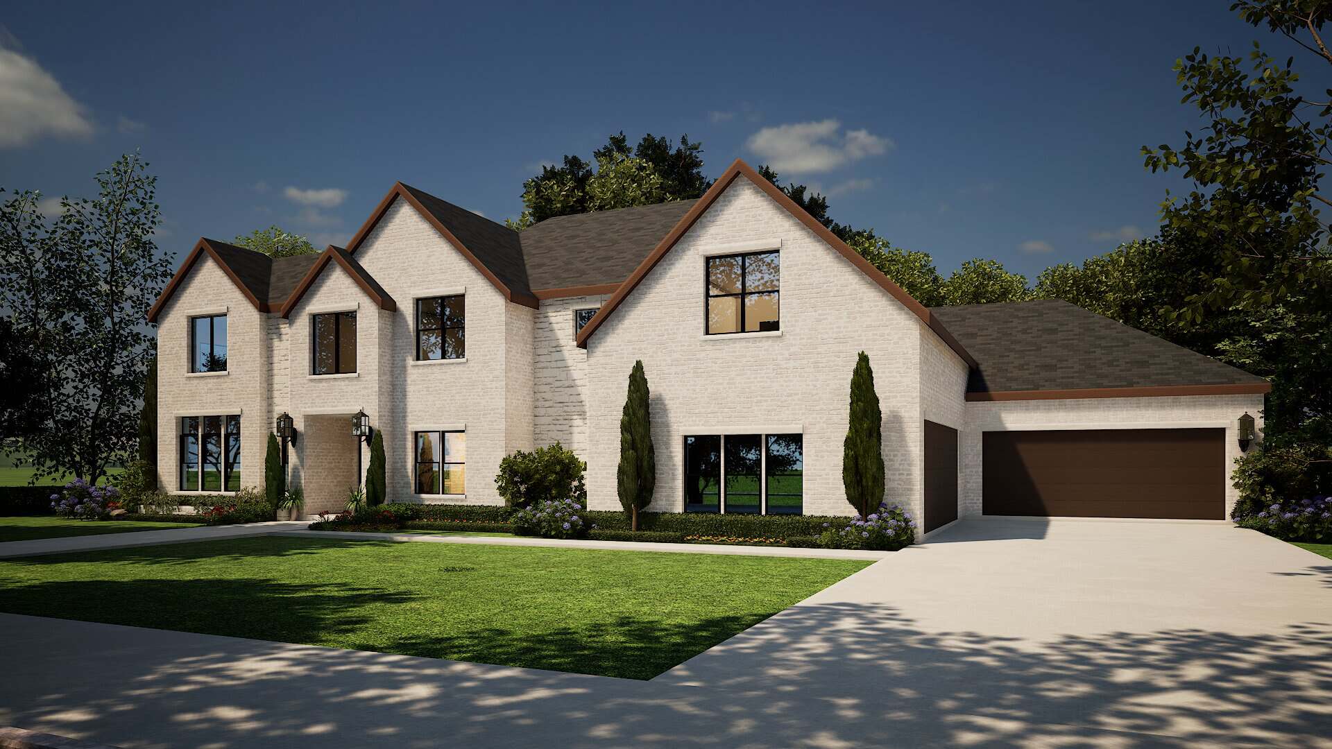 Front View of this 4-Bedroom,4575 Sq Ft Plan -195-1355