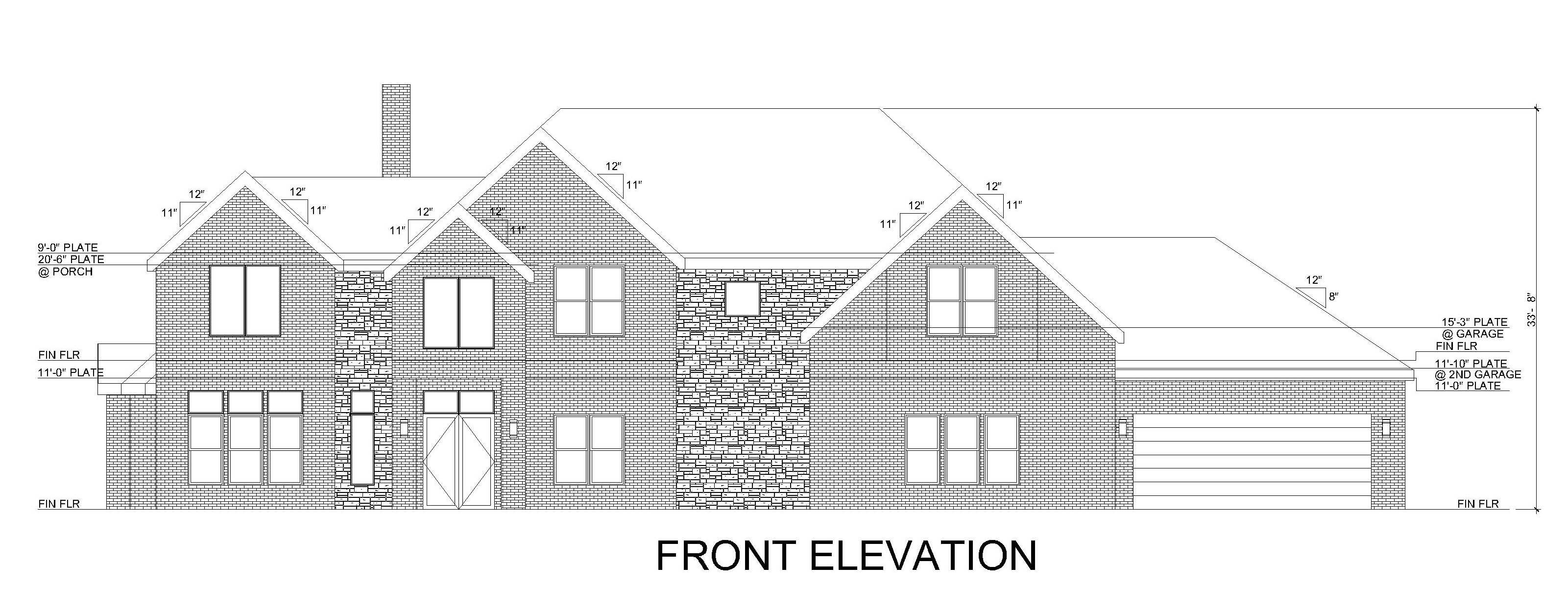 Home Plan Front Elevation of this 4-Bedroom,4575 Sq Ft Plan -195-1355