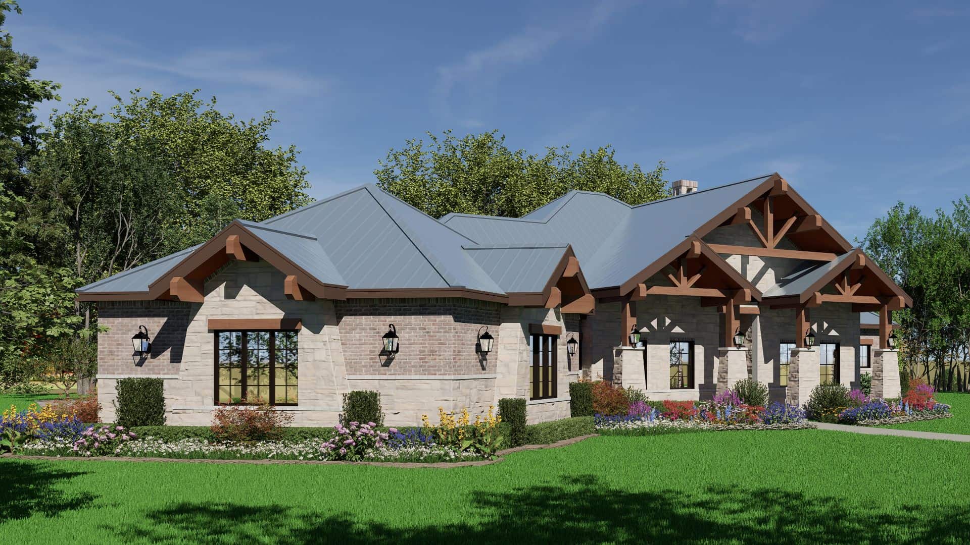 Front View of this 3-Bedroom,2670 Sq Ft Plan -195-1356