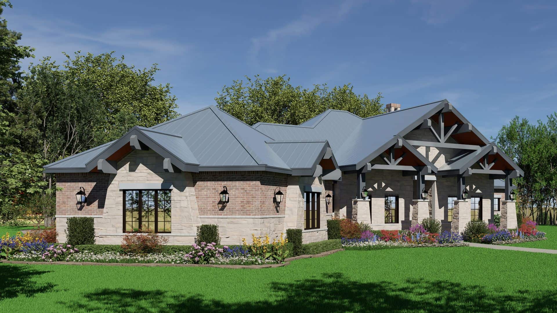 Front View of this 3-Bedroom,2670 Sq Ft Plan -195-1356