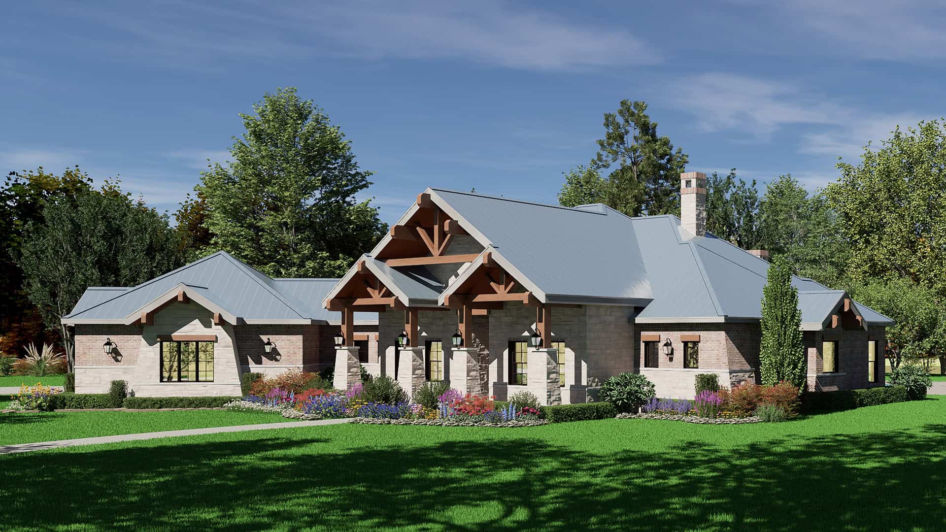 Front View of this 3-Bedroom,2670 Sq Ft Plan -195-1356