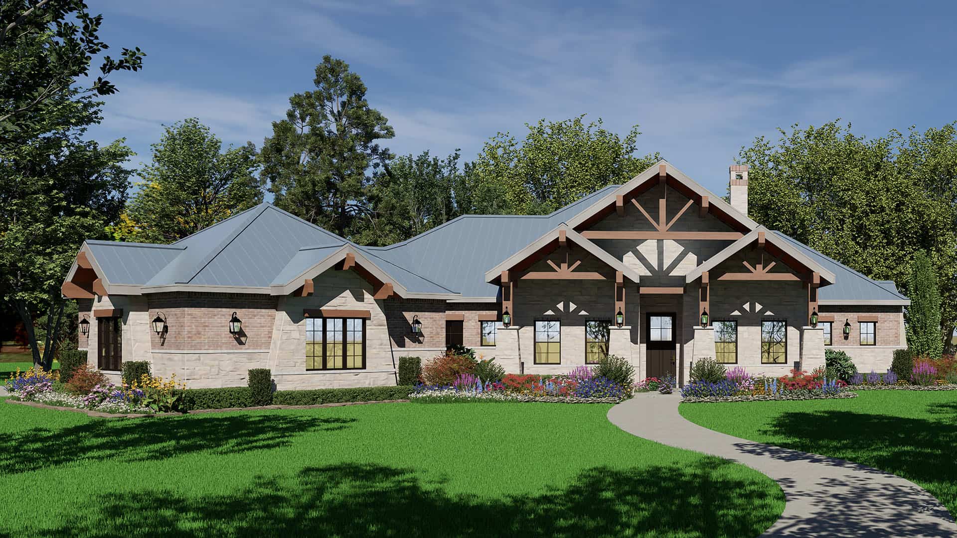 Front View of this 3-Bedroom,2670 Sq Ft Plan -195-1356